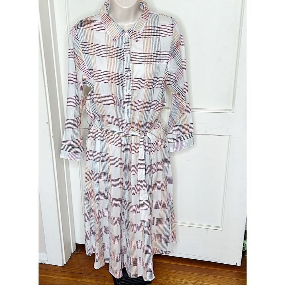 Baobab Elyn Tie Waist Shirt Dress Size L/XL Nwt